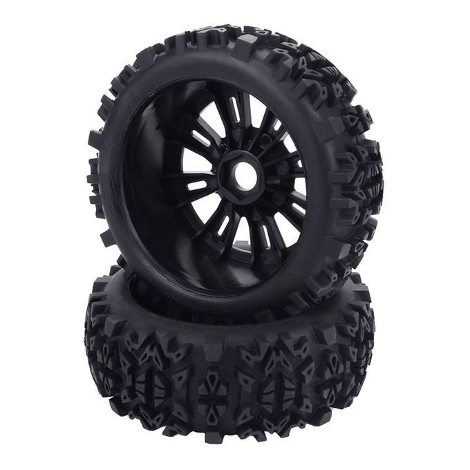 1:8 Scale RC Car Replacement Parts RC Car Wheel Rim Tyres Rubber Black