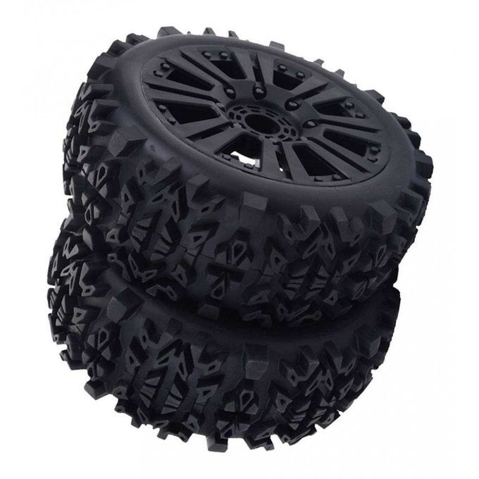 1:8 Scale RC Car Replacement Parts RC Car Wheel Rim Tyres Rubber Black