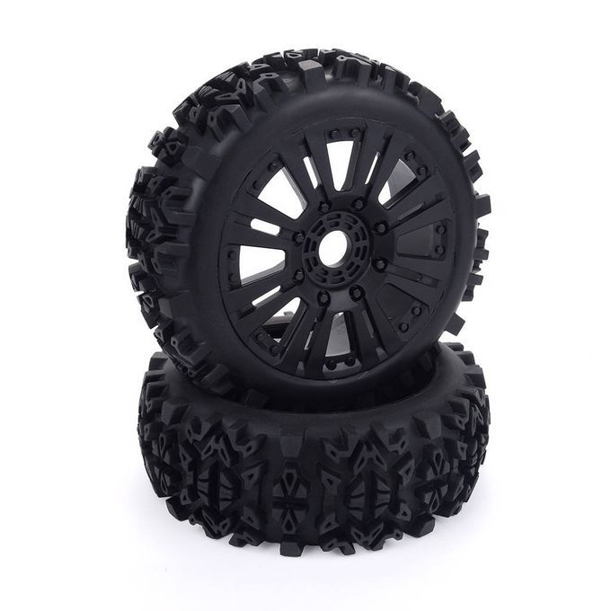 1:8 Scale RC Car Replacement Parts RC Car Wheel Rim Tyres Rubber Black