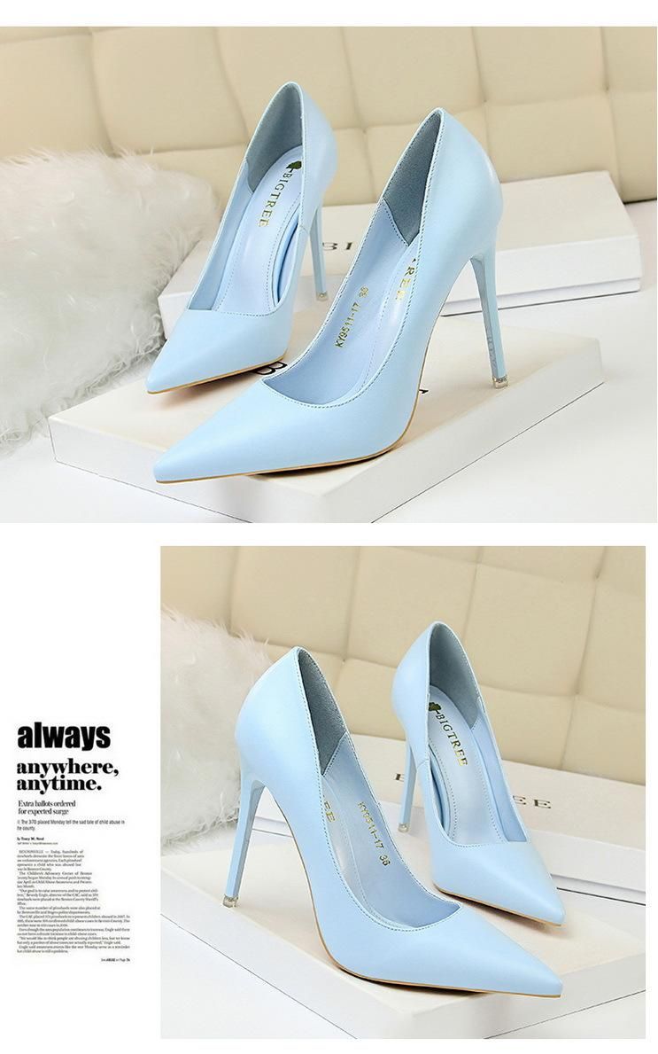 Women's high heels 7.5CM simple high heels Blue