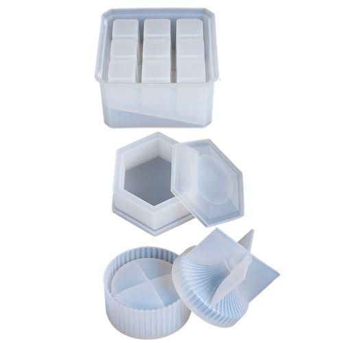 Box Resin Molds, 3 Pack Epoxy Resin Jewelry Box