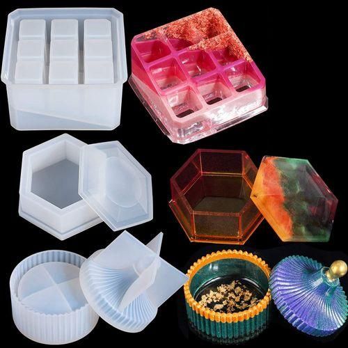 Box Resin Molds, 3 Pack Epoxy Resin Jewelry Box