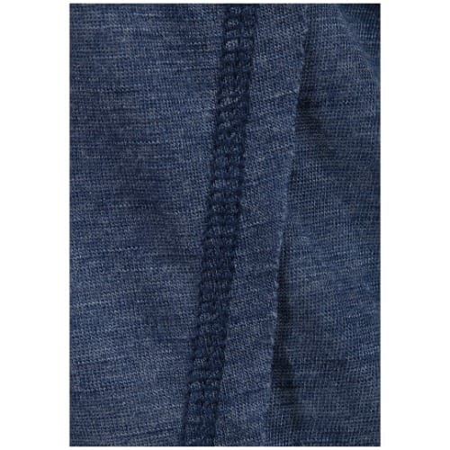 Ladies Raw Edge Long Sleeve Top - Steel Blue