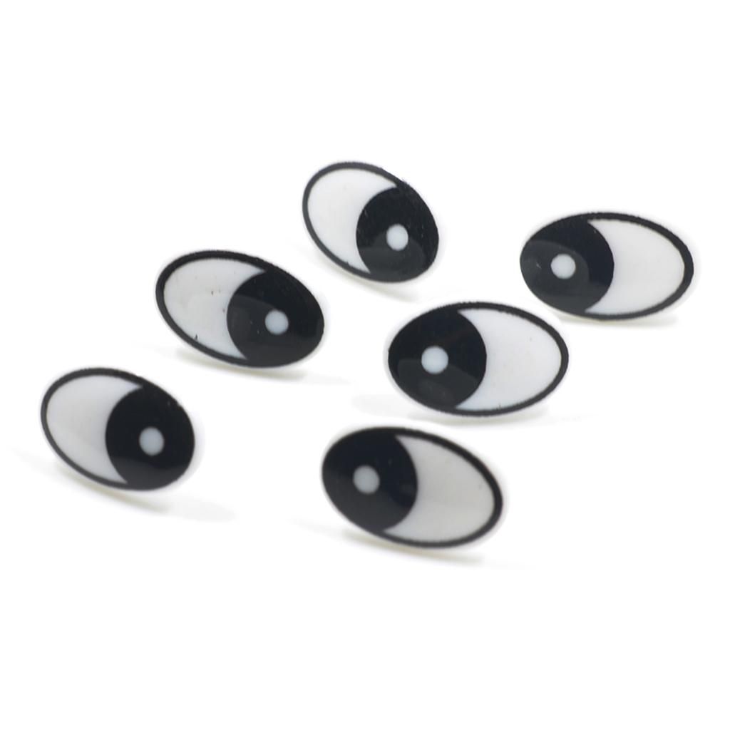 60pcs Black White Safety Eyes For Bear Dolls Animal Puppet Toys With