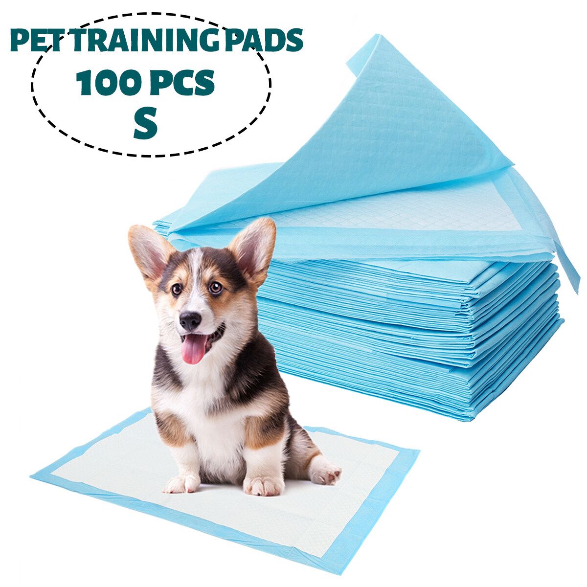 100Pcs Dog Training Pee Pad Super Absorbent Pet Diaper Disposable Clean For Pet