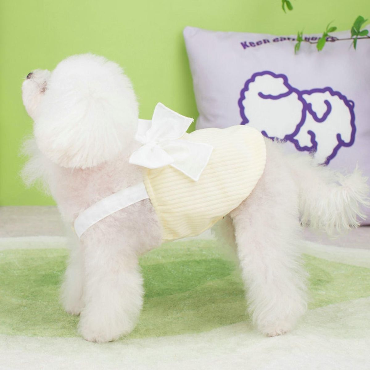 Pet Skirt Cute Bow-knot Dog Skirt Yellow