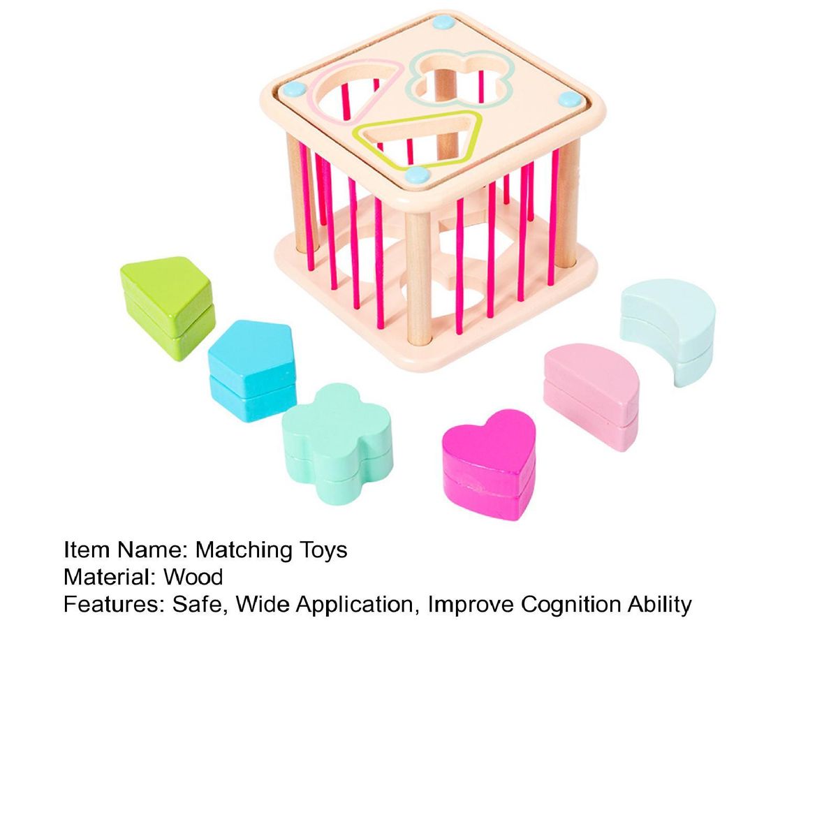 Cognitive Matching Toys Ellipse Heart Cognitive Matching Toys