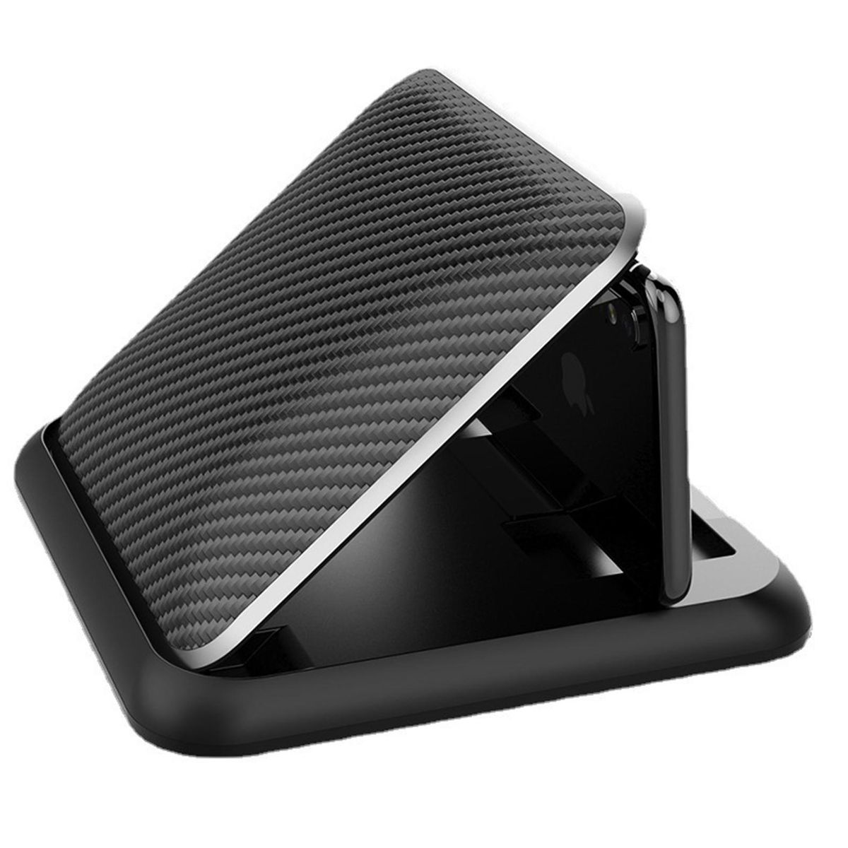 Car Phone Rack Car Stand Smart Phone Silicone Pad Black
