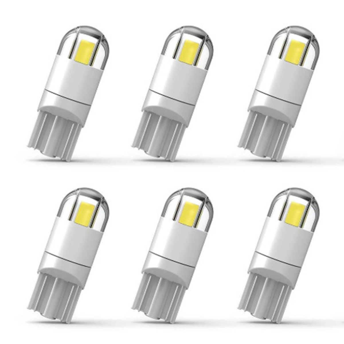 Scattered Light Gathering Car Bulbs 6pcs Bright Car Led Lights Long White
