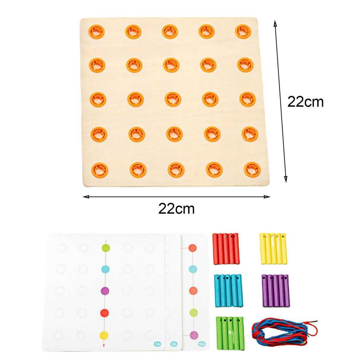 1 Set DIY Toys Rainbow Stringing Rope Toys