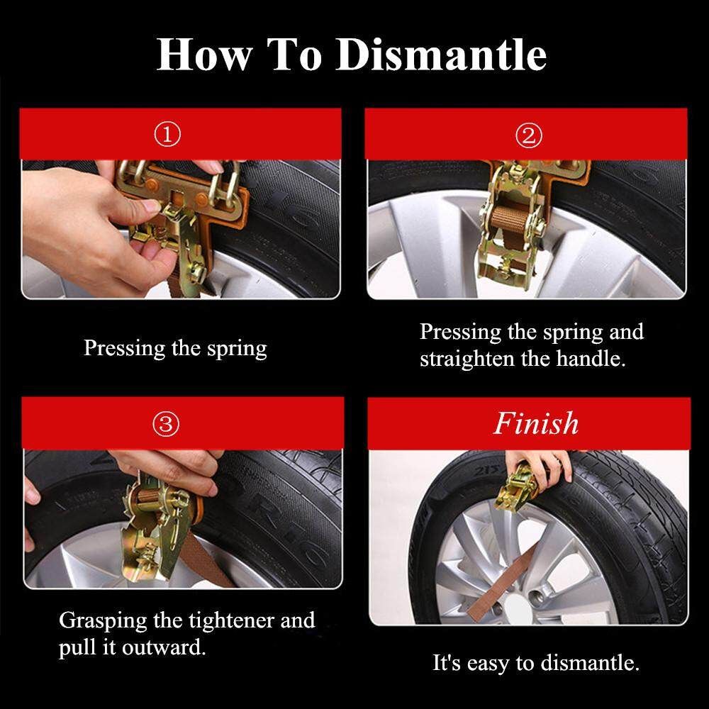 L Size Universal Anti-skid Car Truck Steel Tire Winter Snow Chain Emergency Belt Off-Road Safety Antiskid L