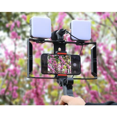 Video making kit- 2 Units Video light  + Microphone + Stabilizer + Tripod + Phone holder