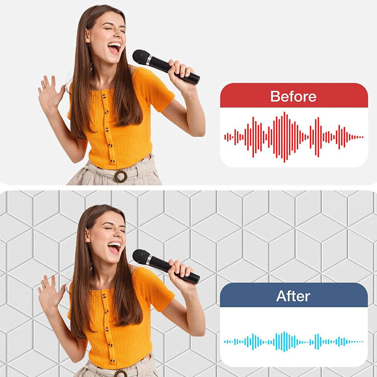 12 PACK Acoustic FoamSelf-Adhesive Sound Proof Panelsfor Sound Insulation &Acoustic TreatmentWhite