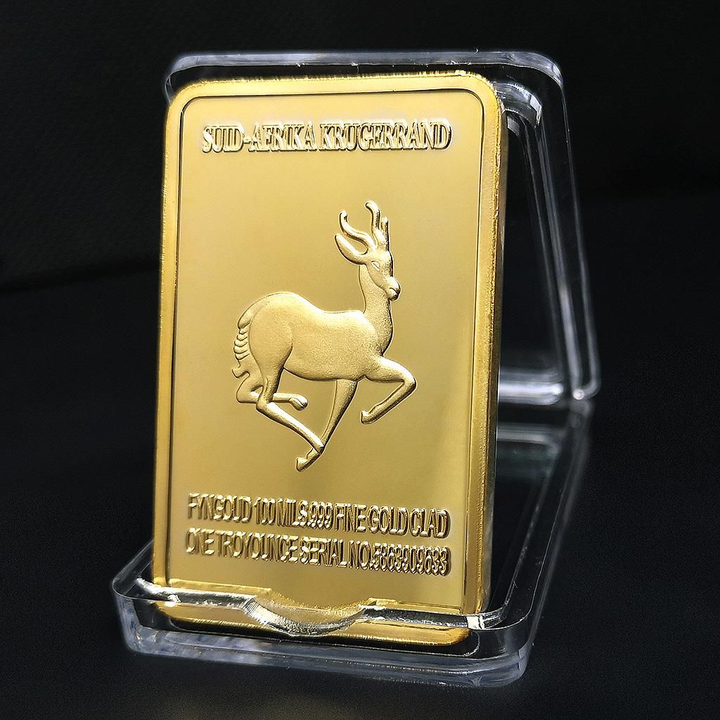 South African Lion Commemorative Coin In Copper Plated Gold With Box