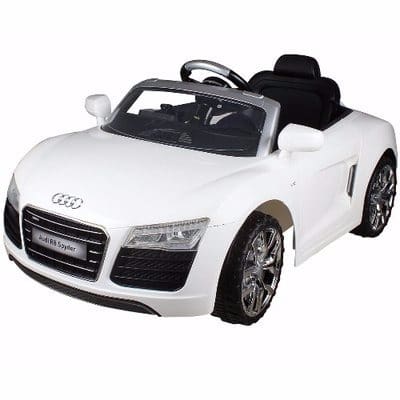 Audi R8 Spyder Licensed 12V Electric Kids Ride On Car - White