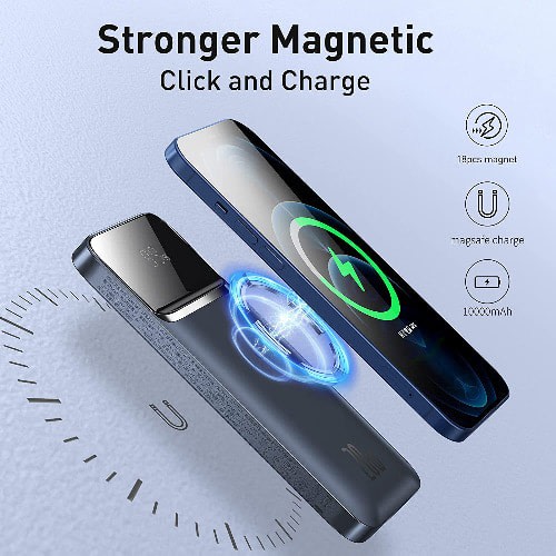 Baseus Magnetic Power Bank - 10,000mAh - Magsafe Wireless Portable Charger - Pd 20w Usb-c