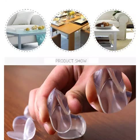 Baby Proofing For Tables Edges - 4pcs- Transparent Silicone