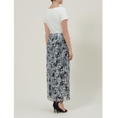 Smudge Floral Maxi Skirt - Multicolour