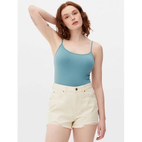Adjustable Strap Stretch Camisole- Teal