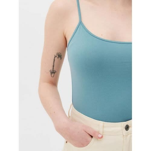 Adjustable Strap Stretch Camisole- Teal
