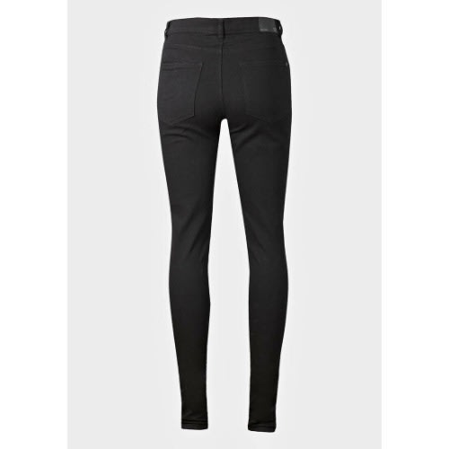 Ladies' 5-pocket Design High Waist Skinny Jeans - Black
