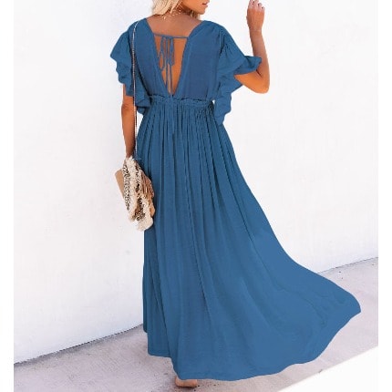 Beach Summer Maxi Dress- Blue