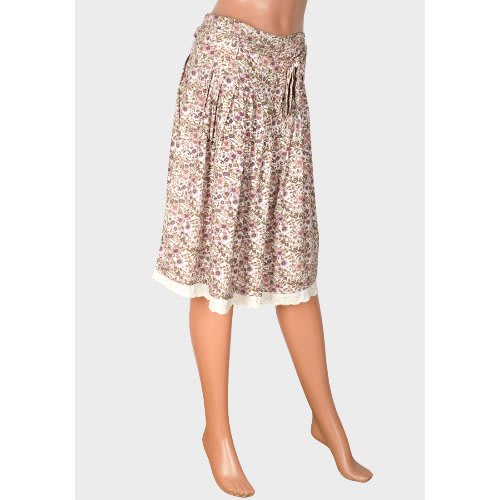 Women's A-Line Floral Midi Skirt