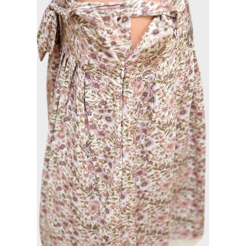 Women's A-Line Floral Midi Skirt