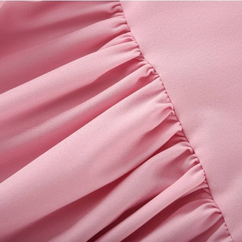 Side Ruffle Shift Dress- Pink