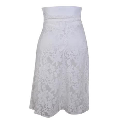 Ladies White Floral Lace Skirt