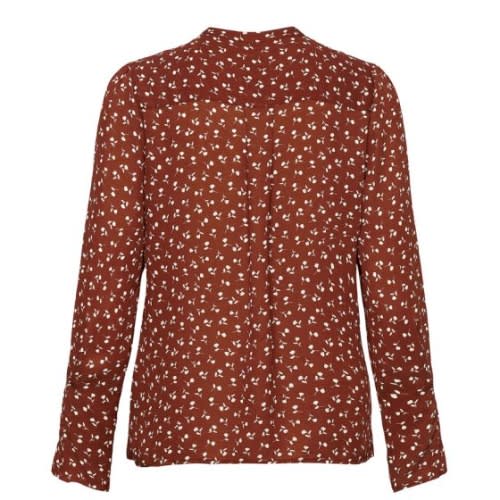 Livia Floral Print Blouse - Smoked Paprika