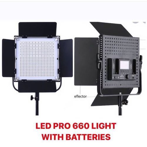 LED 660AS Pro -With Tripod, Battery, Charger For Vlog