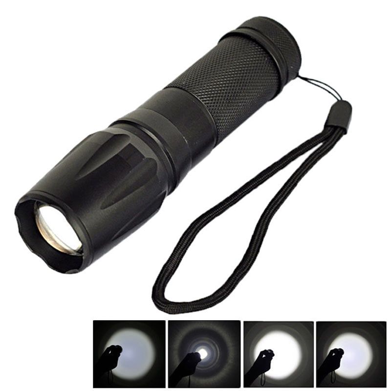 LT-SI CREE XM-L T6 5-Mode 2000LM White Light Adjustable Focus Flashlight(Black)