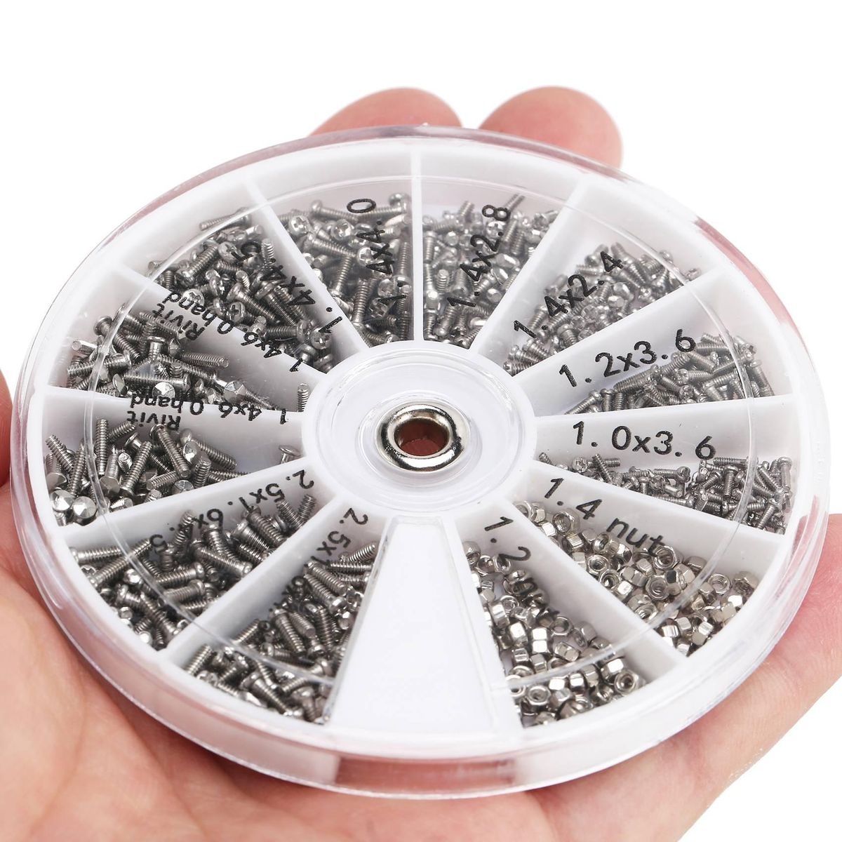 1000Pcs Stainless Steel Screws Set Machine Screws Assortment For PC Glasses Mobile Phone
