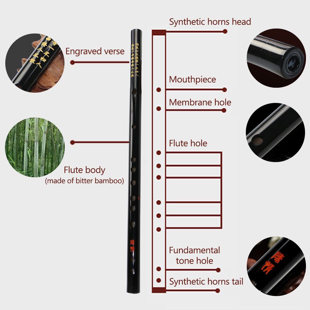 C Key Dizi Bamboo Flute Chinese Traditional Musical