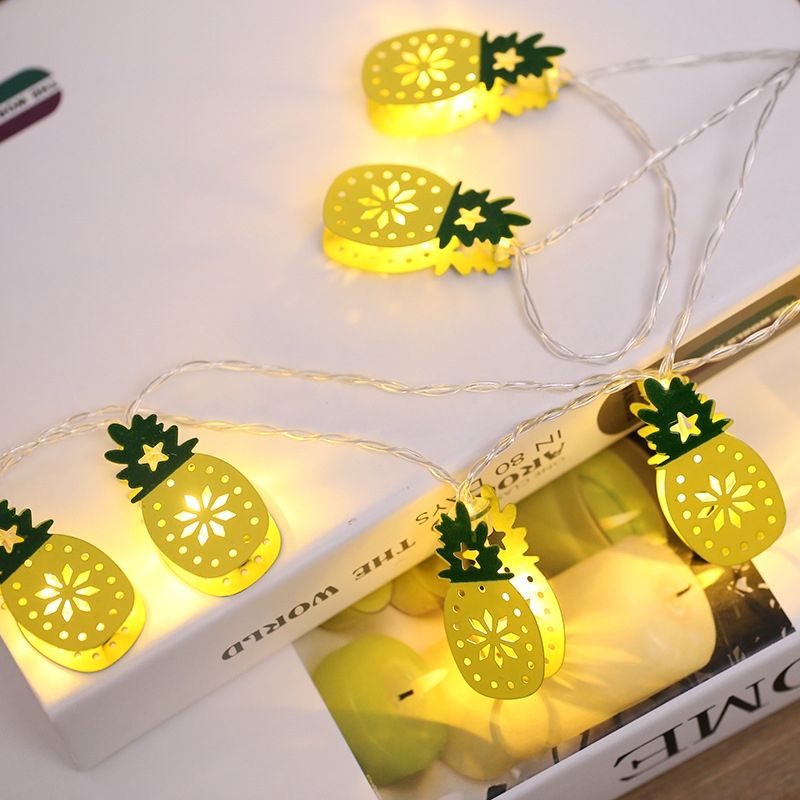 3m Iron Double-sided Pineapple USB Plug Romantic LED String Holiday Light, 20 LEDs Teenage Style Warm Fairy Decorative Lamp For Christmas, Wedding, Bedroom (Warm White)