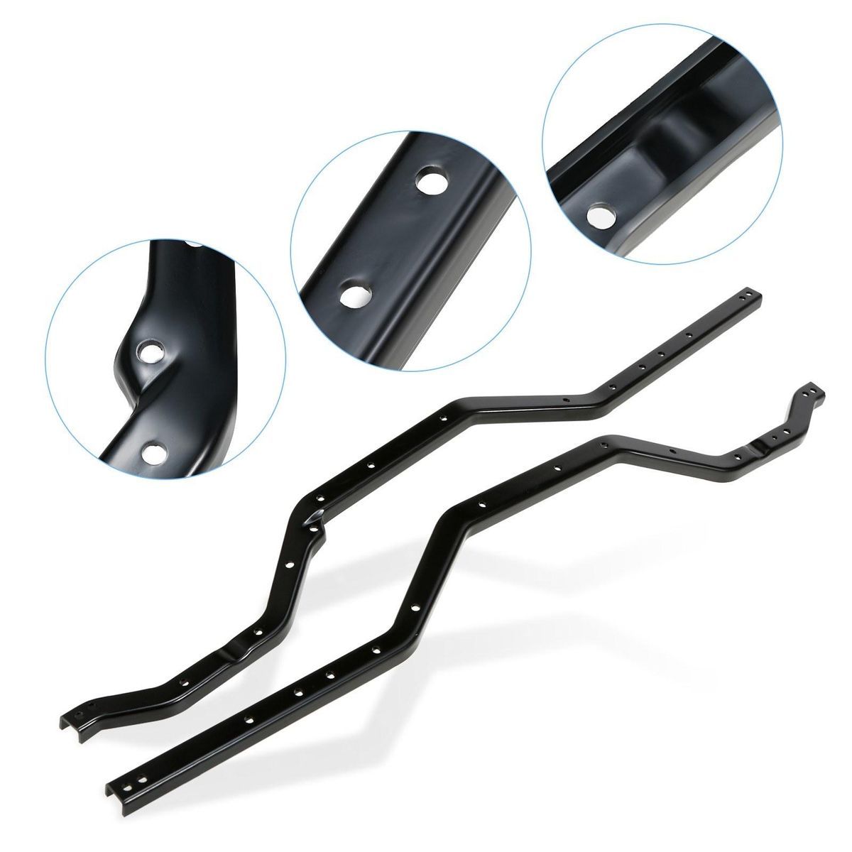 2pcs Chassis Frame Rails Steel Left & Right Frame Chassis Replacement for Traxxas Trx4 448mm RC Upgrades Accessories