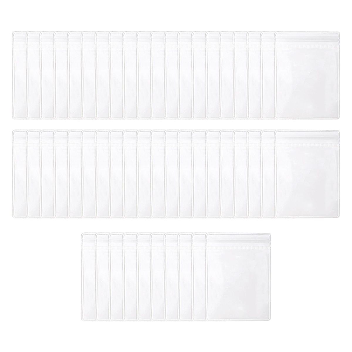 50x Jewelry Bag PVC Clear  Earrings Packing Pouch Sealable