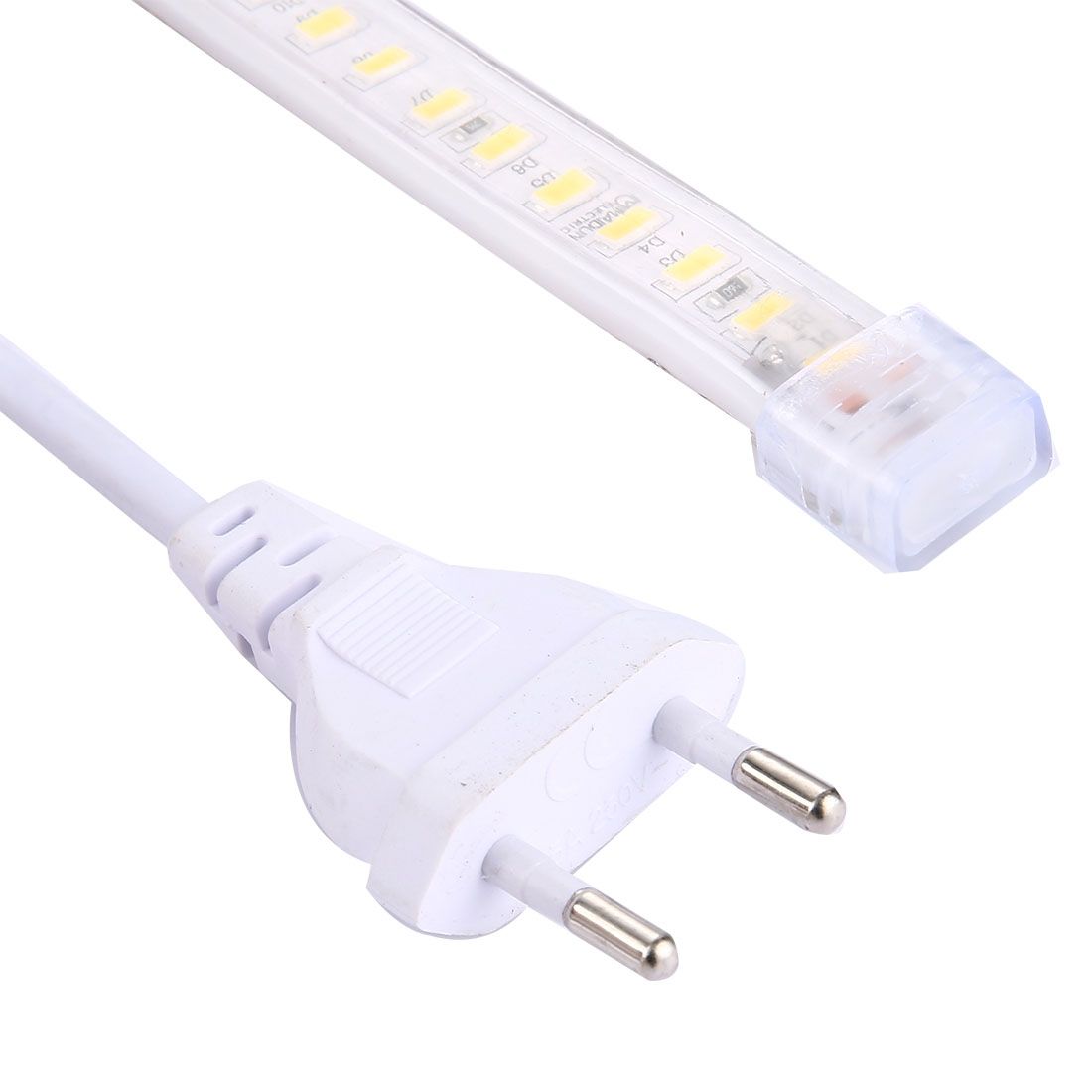 Casing Waterproof LED Light Strip, Length: 5m, Waterproof IP65 SMD 5730 LED Light With Power Plug, 120 LED/m, AC 220V(Warm White)