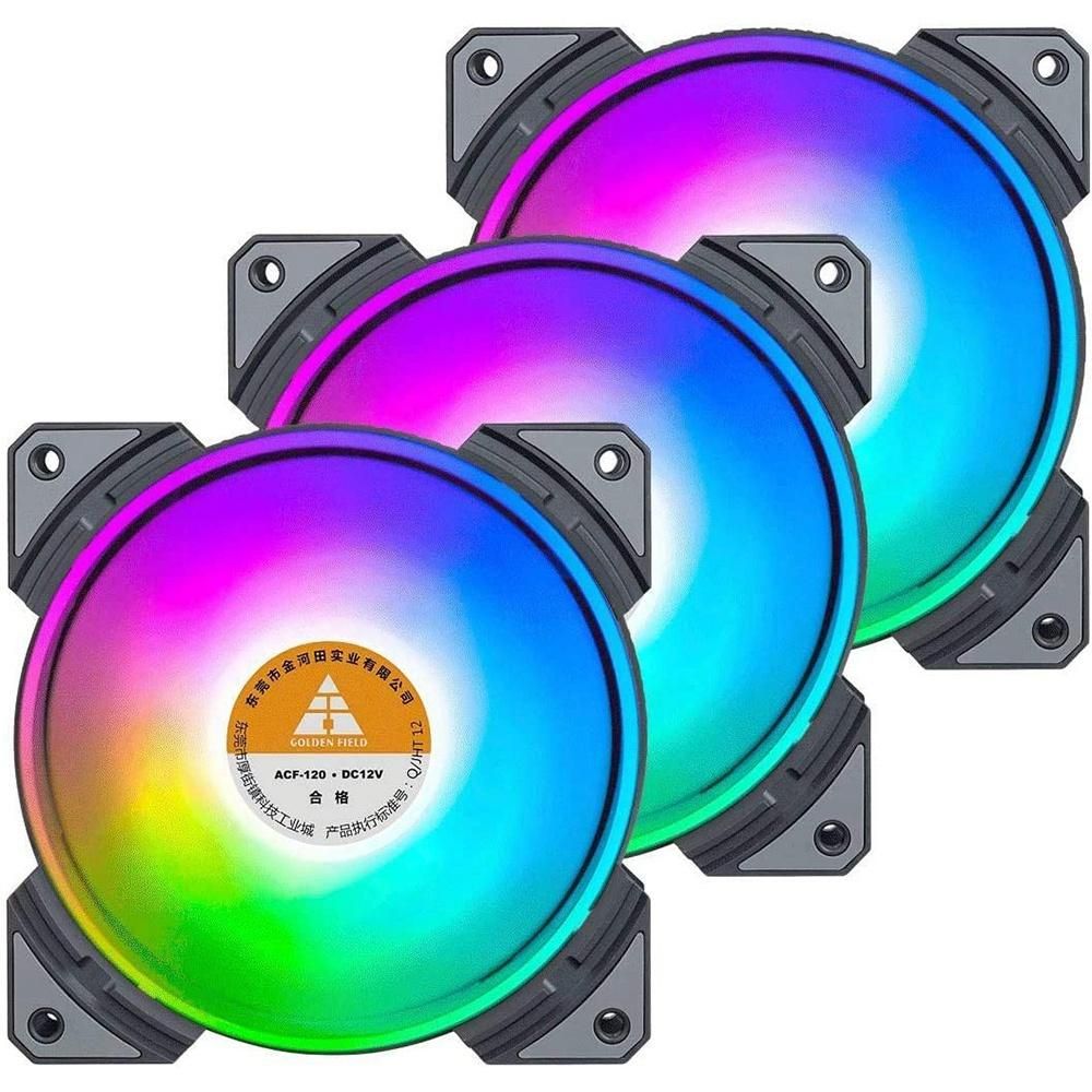 GOLDEN FIELD MH-F Colorful PC Case Fan 120mm Silent LED