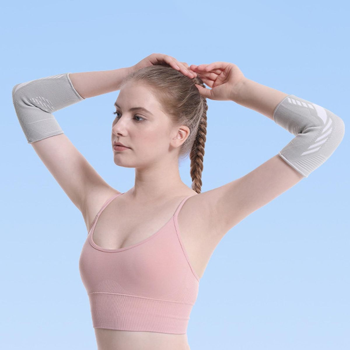 1Pc Extended Wrist Men Women Sports Elbow Arm Grey