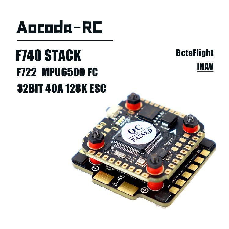 AocodaRC F740 Mini Stack F7MINI Flight Control MPU60 40A 4 In 1 ESC BLHeli32 36S for RC Aircraft