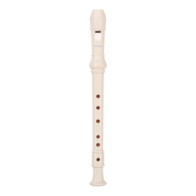 Soprano Recorder With Storage Bag Long Flute For Adults White 6 Hole