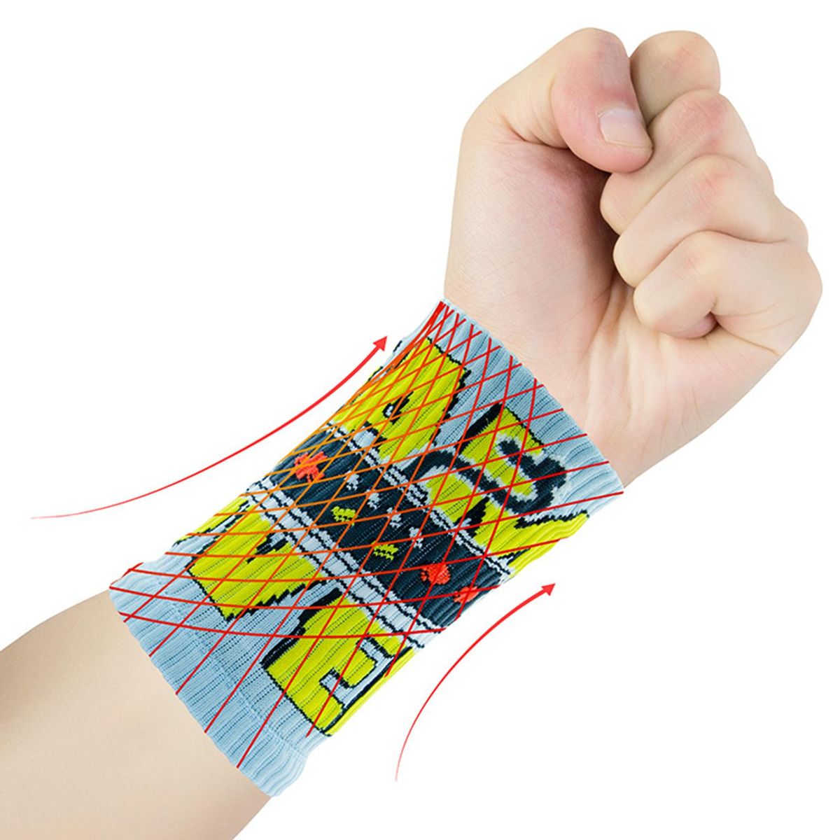 1 Pair Wrist Guards Extensions Pressure Sports Wrist Covers Blue