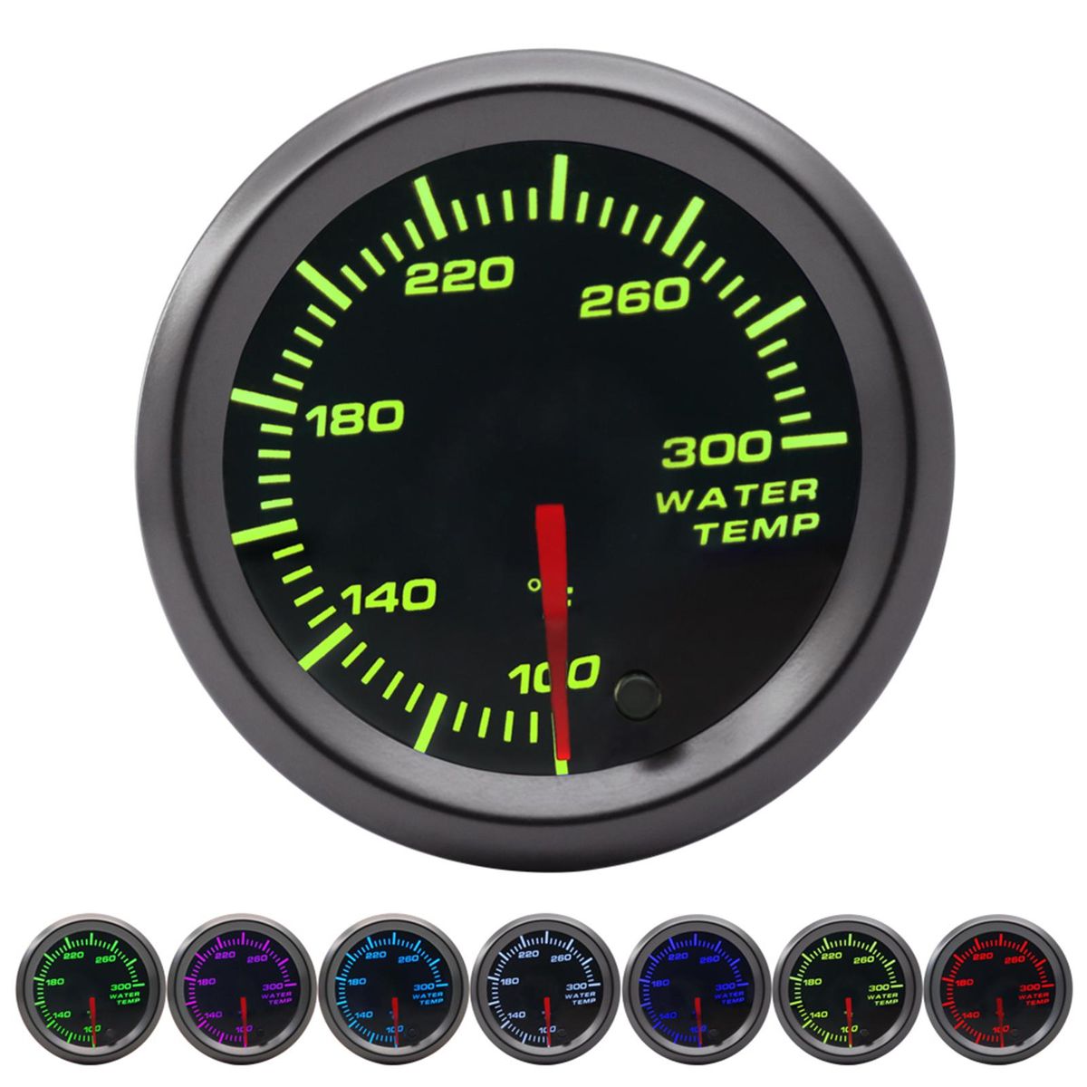 Gauge Meter Kit  52mm Diameter Smoked Lens GlowShift Tinted 7 Color LED Water Coolant   Temperature Temp Gauge Meter - °F