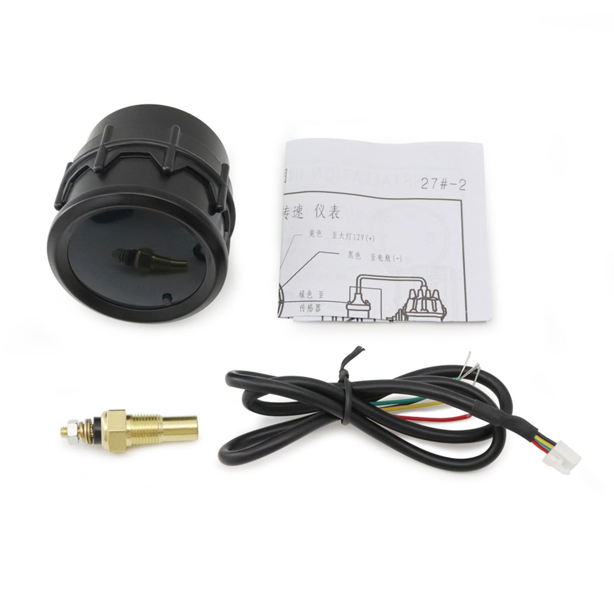 Gauge Meter Kit  52mm Diameter Smoked Lens GlowShift Tinted 7 Color LED Water Coolant   Temperature Temp Gauge Meter - °F