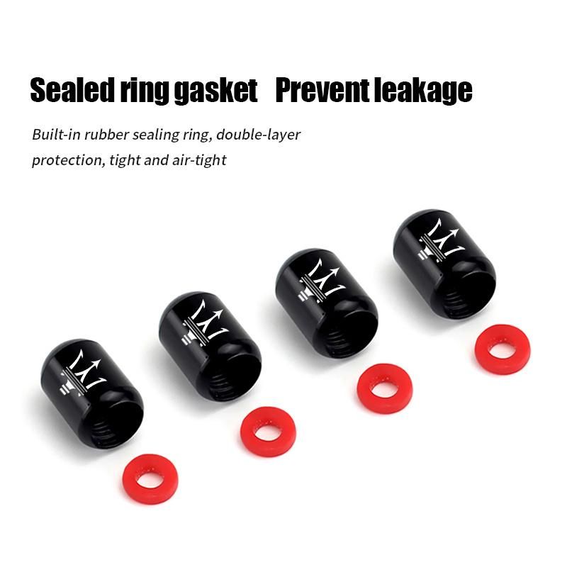 ABS Car Styling Wheel Tire Valve Caps for Maserati Ghibli Granturismo Watch Levante Quattroporte Air Dustproof Cover Accessories