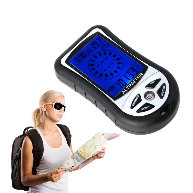 Digital 8 In 1 Lcd Compass Barometer Altimeter Thermo Clock