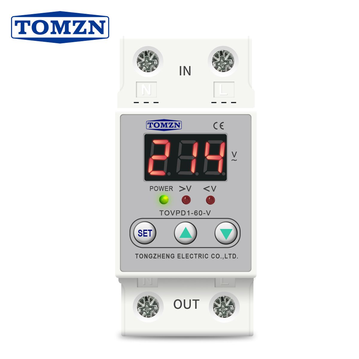 Device Relay Over Rail Voltage Under Protector Adjustable Display Automatic Reconnect Din 40A Voltage 60A Proteciotn