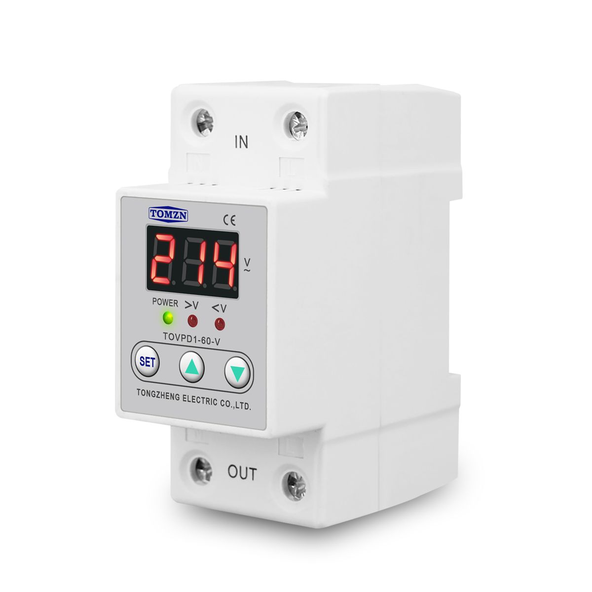 Device Relay Over Rail Voltage Under Protector Adjustable Display Automatic Reconnect Din 40A Voltage 60A Proteciotn